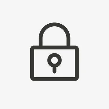 Lock line icon Illustrazione stock
