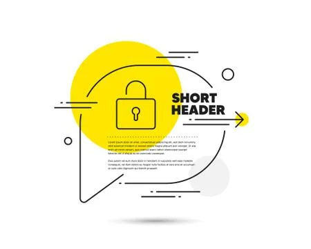 Lock line icon. Private locker sign. Vector 스톡 일러스트