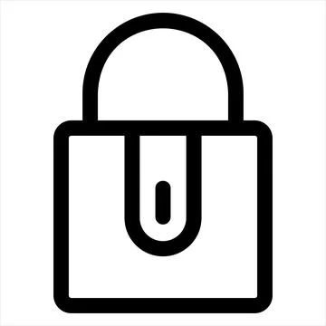 Lock line icon vector illustration isolated on white background Stock Illustration
