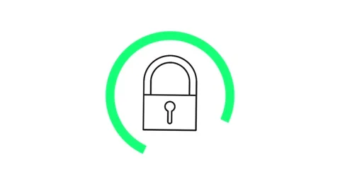 Lock loading animation Stock Footage 312269045