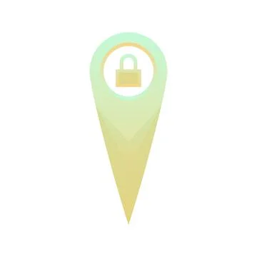Lock location logo element design template icon Stock Illustration