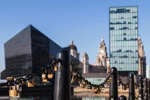 Lock locks in Liverpool Stock Photos
