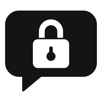 Lock message icon simple vector. Security code Stock Illustration