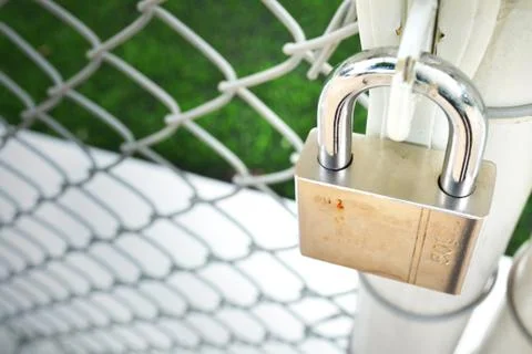 Lock metal door Stock Photos