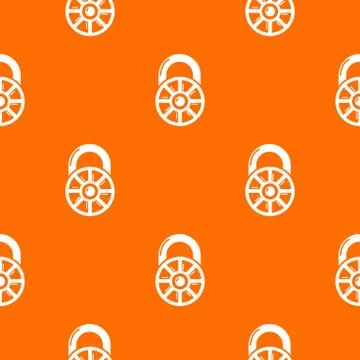 Lock modern pattern vector orange Illustrazione stock
