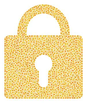 Lock Mosaic of Small Circles Stockillustratie
