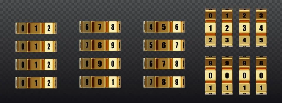 Lock number combinations on transparent background Stock Illustration