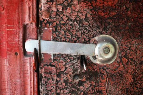 The lock on the old door Foto stock