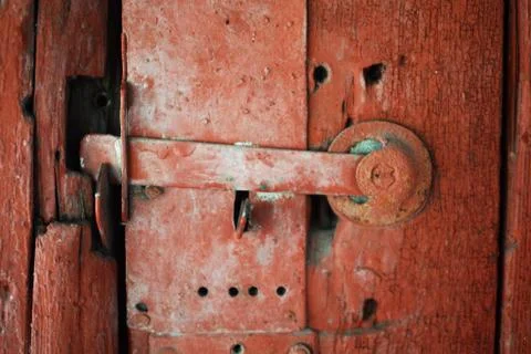 The lock on the old door Stock Photos