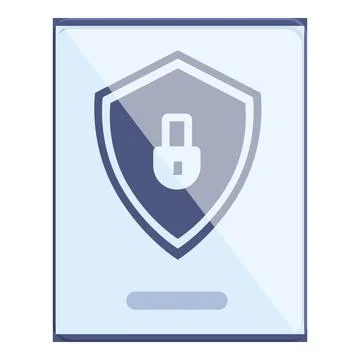 Lock online icon cartoon vector. Parental control Stock Illustration