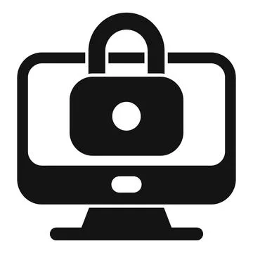 Lock online secure icon simple vector. Hacker software イラスト素材