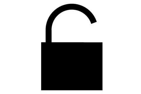 Lock open unlock flat icon Stock Illustration