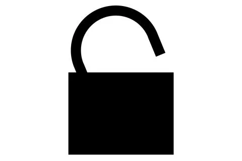 Lock open unlock flat icon Stock Illustration