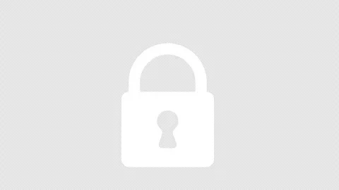 Lock or padlock, closed and then opened, graphic animation. White Stock Footage 297568260