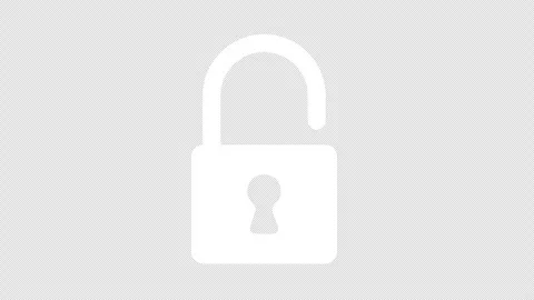 Lock or padlock, opened and then closed, graphic animation. White Stock Footage 297615772