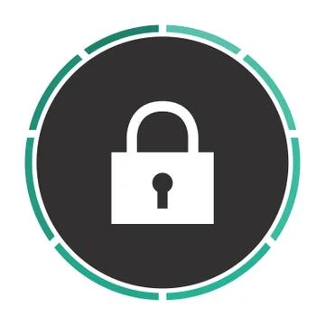 Lock pad computer symbol Stock-Illustration