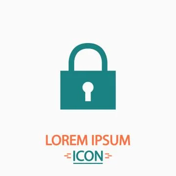 Lock pad computer symbol Stock-Illustration