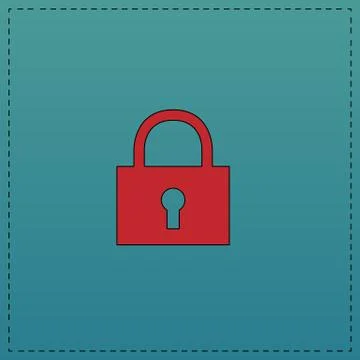 Lock pad computer symbol Stock Illustration
