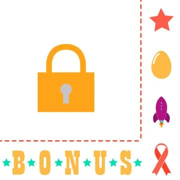 Lock pad computer symbol Stock-Illustration