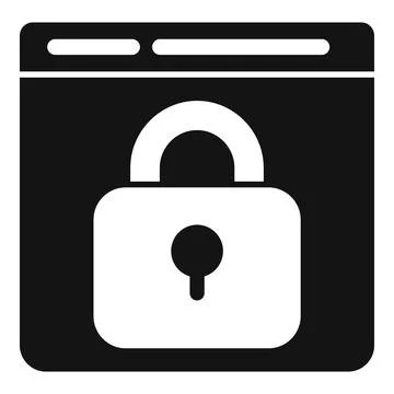 Lock pad web surf icon simple vector. Document online Illustrazione stock