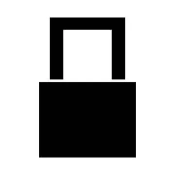 Lock padlock password icon or logo illustration Stock Illustration