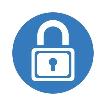 Lock, padlock, security key icon Stock Illustration