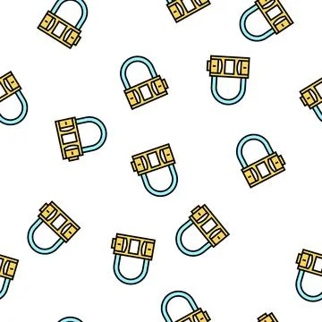 Lock padlock vector seamless pattern Stock Illustration