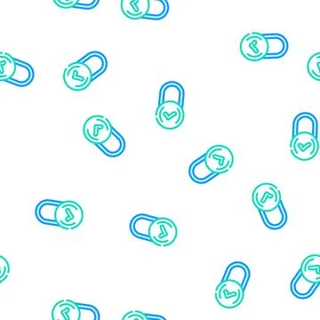 Lock padlock vector seamless pattern イラスト素材