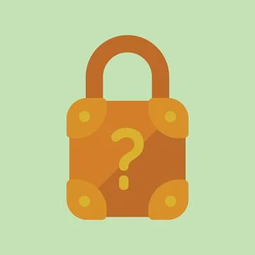 Lock password icon flat vector. Page log Illustrazione stock