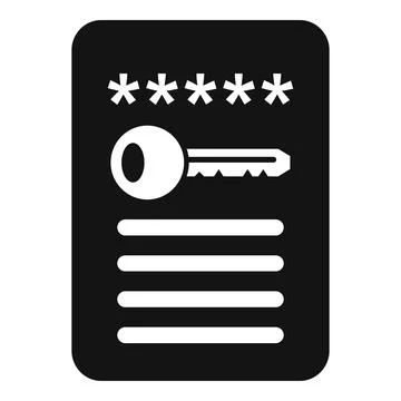 Lock password icon simple vector. Data cipher Illustrazione stock