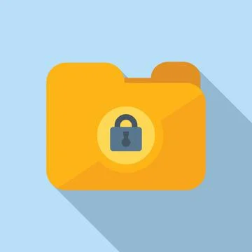 Lock password security icon flat vector. Mobile design Stock Illustration