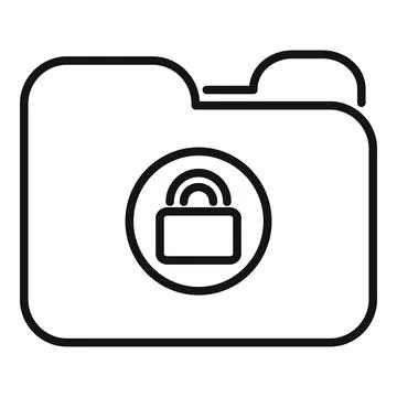 Lock password security icon outline vector. Mobile design Stock Illustration