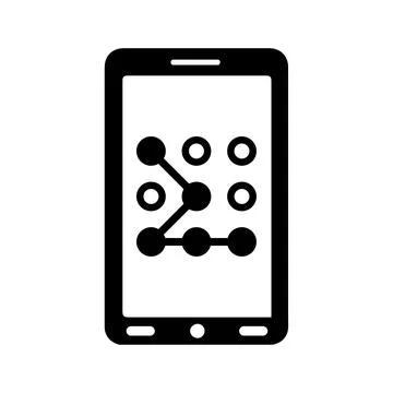 Lock, password, touch mobile, security icon Stock Illustration