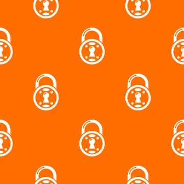 Lock pattern vector orange 스톡 일러스트