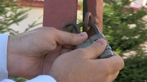 Lock picking Stock Footage 8838226
