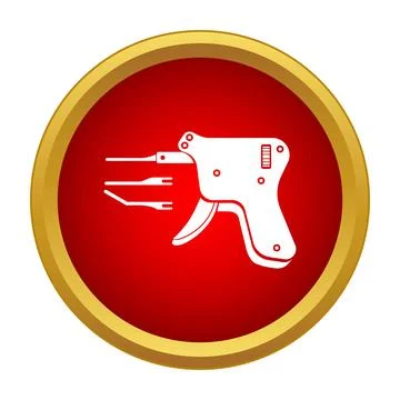 Lock picking gun tool showing security breaching concept 스톡 일러스트