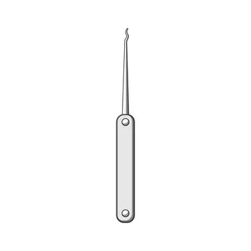 Lock picking tool for security bypass concept Stock Illustration