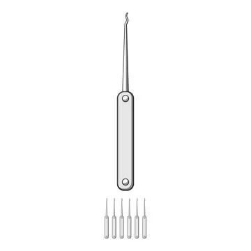 Lock picking tool for security bypass concept Stock Illustration