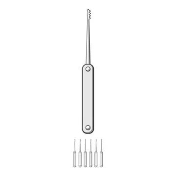 Lock picking tool unlocking secrets and opening possibilities Stock Illustration