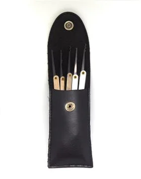 Lock picks isolated on white Stock Photos