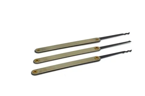 Lock picks isolated on white Stock Photos