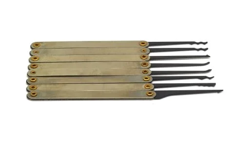 Lock picks isolated on white Stock Photos