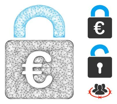 Lock Polygonal Web Vector Mesh Illustration Illustrazione stock