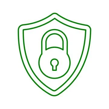 Lock, protection, outline security icon. Line vector isolated on a white ba.. Stock-Illustration