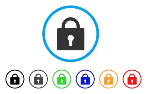 Lock Rounded Icon 스톡 일러스트