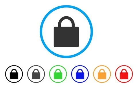 Lock Rounded Icon Stock Illustration