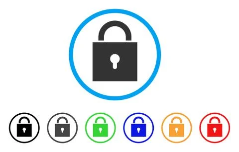 Lock Rounded Icon Stock Illustration