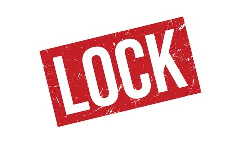 LOCK Rubber Stamp Seal Vector Stock Illustration