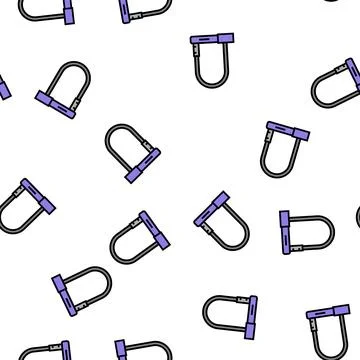 Lock for safe bike vector seamless pattern Stock Illustration