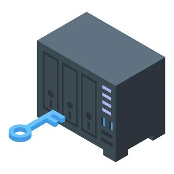 Lock safe box icon, isometric style Stockillustratie
